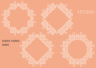 奄美大島紬龍郷柄レースのかわいいフレーム