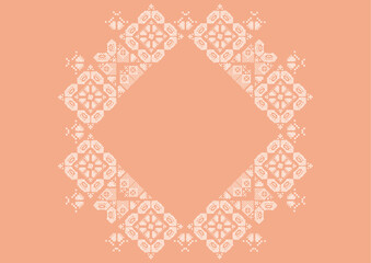 奄美大島紬龍郷柄レースのかわいいフレーム