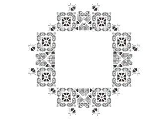 奄美大島紬龍郷柄レースのかわいいフレーム