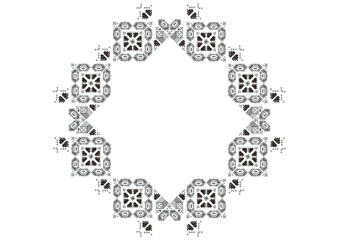 奄美大島紬龍郷柄レースのかわいいフレーム