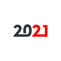 2021 number illustration vector