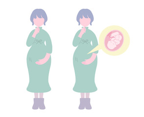 疑問を持つ妊娠中の女性