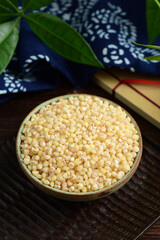Sorghum Rice on the background of retro Chinese style