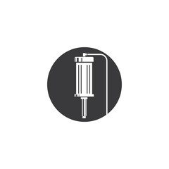 hydraulic cylinder icon vector illustration design template