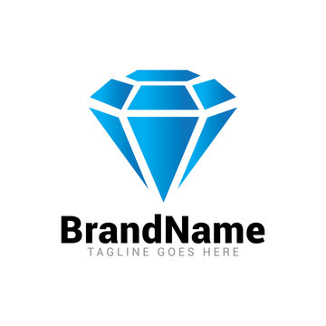 Diamond gold jewelry concept logo icon vector template.