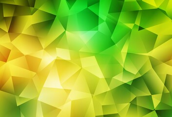 Fototapeta premium Light Green, Yellow vector abstract mosaic background.