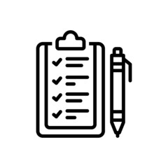 Black line icon for rule