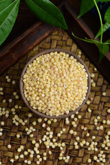 Sorghum Rice on the background of retro Chinese style