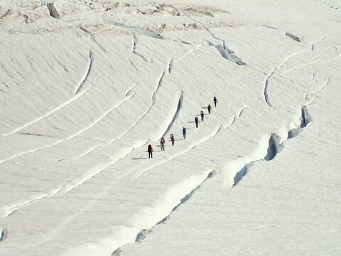Mountain Climbers on Mount Rainier