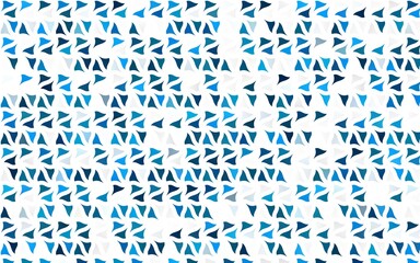 Light BLUE vector template with crystals, triangles.