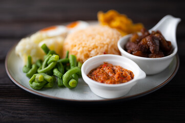 Fried Rice with Spicy Shrimp Paste Dip , Thai Street Food