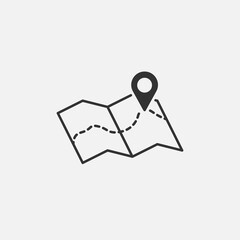 Point on the map vector icon. 