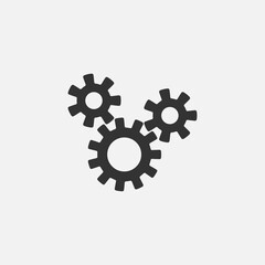 Vector gear icons isolated on white background
