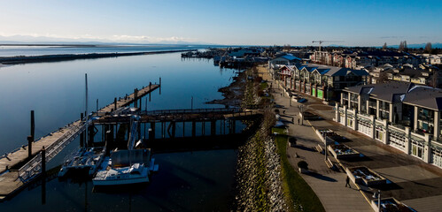 Steveston aerial panorama - Richmond, BC Canada