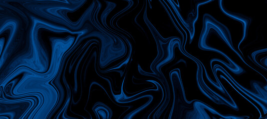 Obraz premium Marble rock texture blue ink pattern liquid swirl paint black dark that is Illustration background for do ceramic counter tile white that is abstract waves skin wall luxurious art ideas concept.