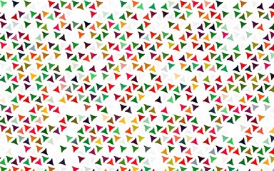 Light Multicolor, Rainbow vector seamless pattern in polygonal style. Glitter abstract illustration with triangular shapes. Pattern for design of window blinds, curtains.