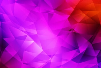 Fototapeta premium Light Pink, Red vector low poly layout.