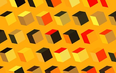 Dark Orange vector background in polygonal style.