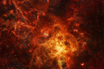 A beautiful red galaxy in deep space. Elements of this image were furnished by NASA.