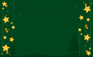 Yellow stars and Christmas tree