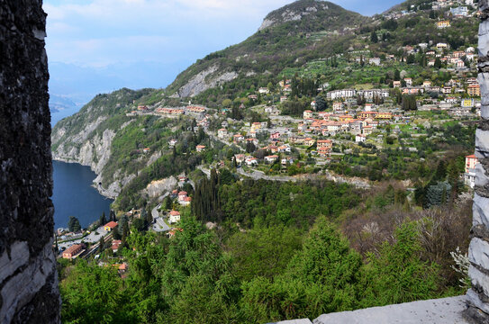 view of Varenna from Castello di Vezio Lake Como