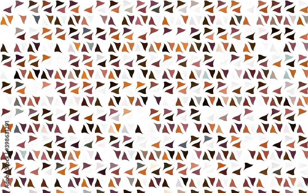 Fototapete Light Orange vector pattern in polygonal style. Triangles on abstract background with colorful gradient. Pattern can be used for websites.
