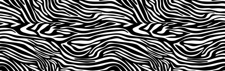 Vector animal Zebra tiger ornament. Seamless print