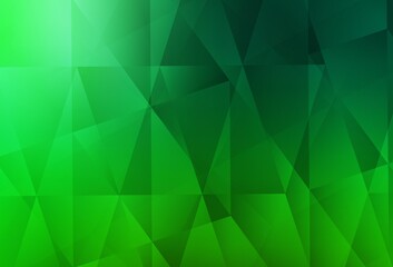 Fototapeta na wymiar Dark Green vector abstract mosaic backdrop.