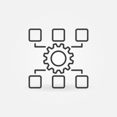 Fototapeta premium Maintenance linear vector concept icon or logo element