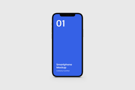 Realistic Smartphone Mockup | Fully Editable File, Replaceable Screen, Separated Shadow and Background