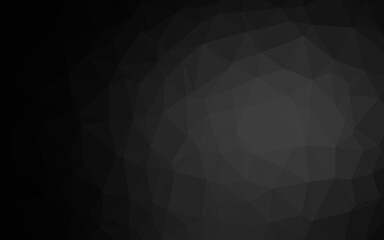 Obraz premium Dark Black vector triangle mosaic cover. Colorful illustration in Origami style with gradient. New texture for your design.