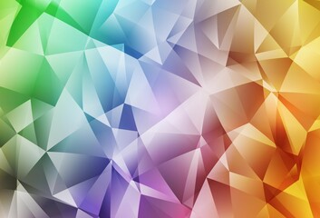 Light Multicolor vector gradient triangles pattern.