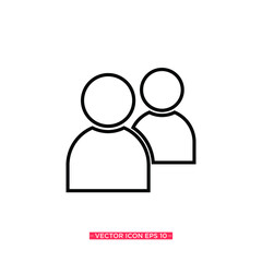 People Simple Icon Vector Illustration