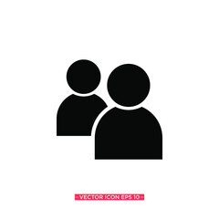 People Simple Icon Vector Illustration