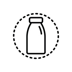 Black line icon for bottle