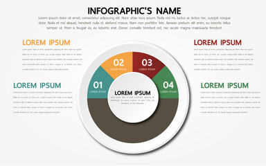 Circle with four options infographic template