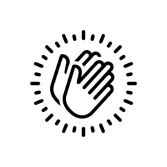 Black line icon for appreciate