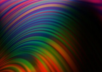 Dark Multicolor, Rainbow vector backdrop with bent lines.