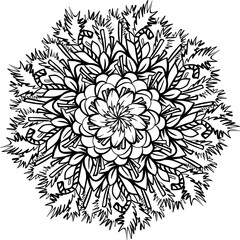 The coloring of the leaves in a circle. Pattern background.