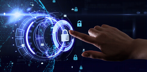 Cyber security data protection business technology privacy concept.