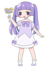 魔法少女　紫　笑顔