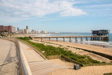 View of Pier and Beachfront as Seen from Durban Boardwalk