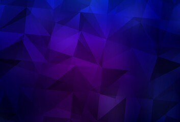 Obraz premium Dark Purple, Pink vector triangle mosaic background.