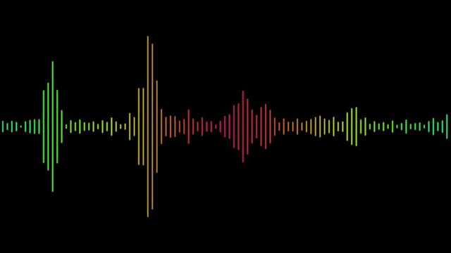 Looped animation audio frequency monitor sound wave	