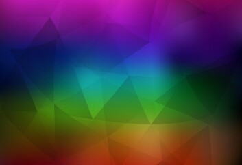 Dark Multicolor vector abstract polygonal background.