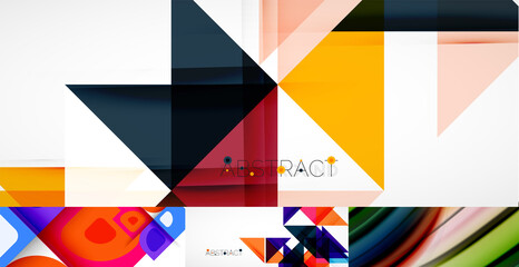 Fototapeta premium Set of techno backgrounds. Internet concepts. Vector illustration for covers, banners, flyers and posters and other designs