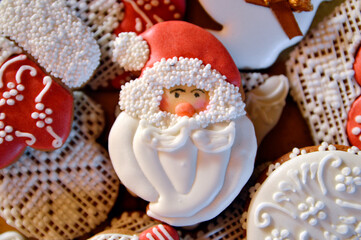 colorful Christmas gingerbread cookies
