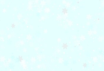 Light Green vector texture with colored snowflakes.