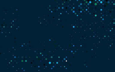 Light BLUE vector cover with spots.