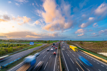 M1 motorway at sunset. England  © Pawel Pajor